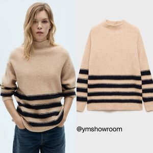 MANGO Perkins Neck Sweater
